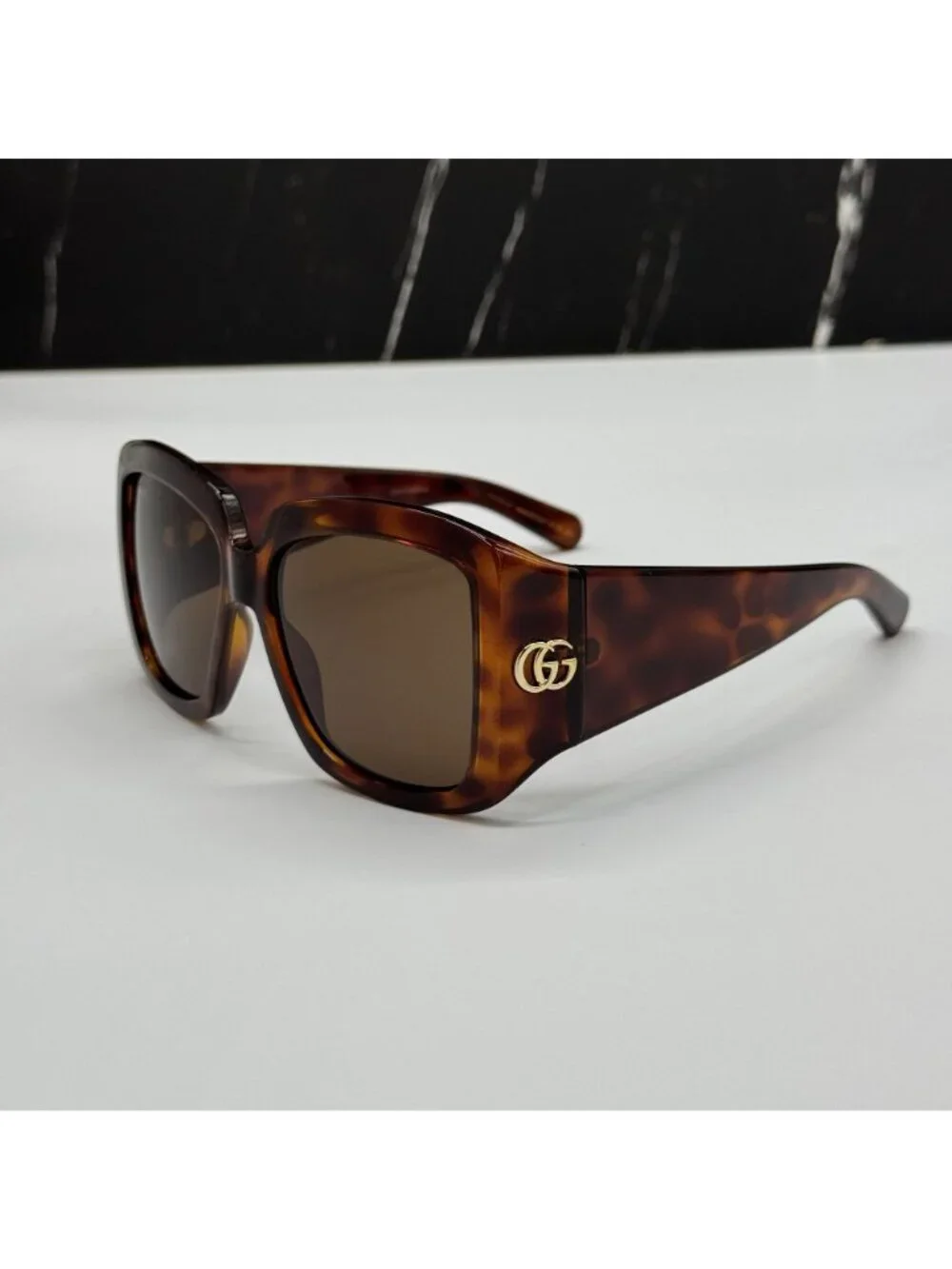 New Gucci GG1402S 002 Havana Brown Oversized Women Sunglasses